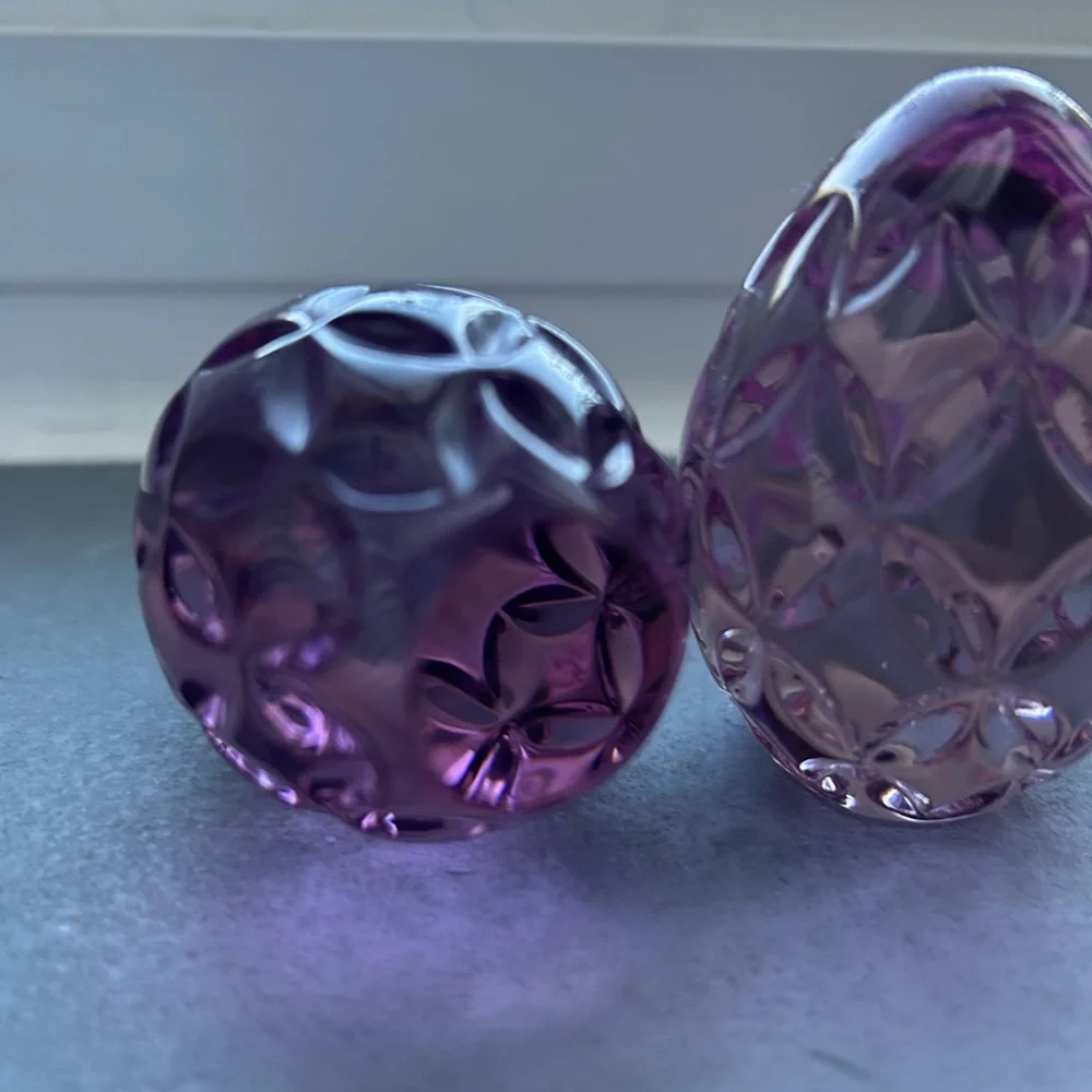 Waterford Purple Crystal Accents Geometric Decor